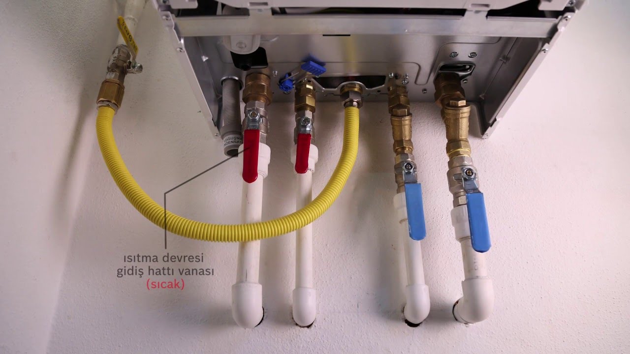 Doğalgaz ve kombi bağlantı detayları — temsili örnek